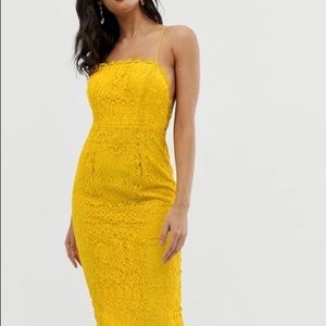 ASOS Yellow lace dress